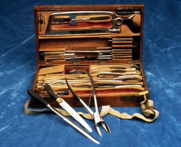 Surgical Kit from the 1800’s Courtesy of Otis Historical Archives Nat'l Museum of Health & Medicine, CC BY 2.0 via Wikimedia Commons
