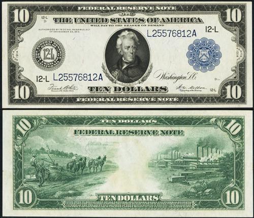 With his signature on the the $10 bill from 1914 (front side, bottom right), Treasury Secretary Mellon had a favorable association – at least ostensibly – with the paper derived from the devil’s lettuce that he was attempting to eradicate.