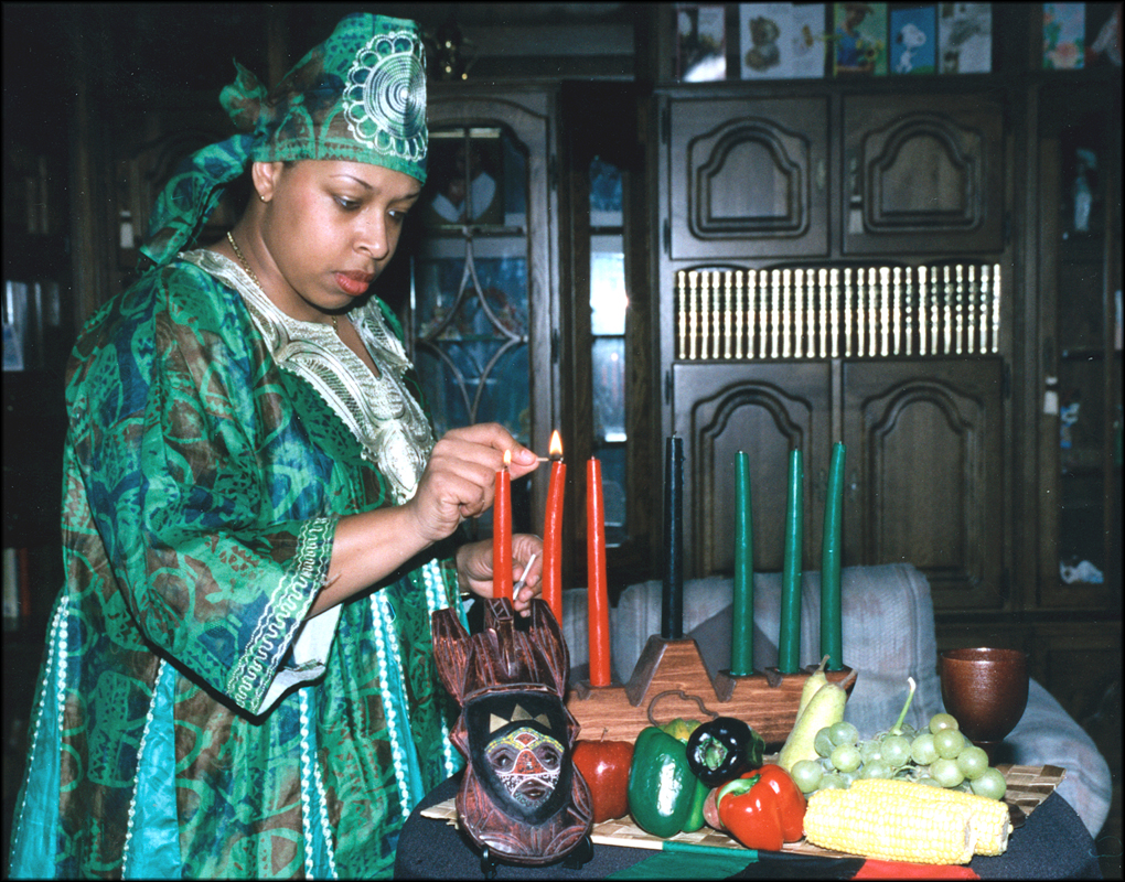 Kwanzaa honors and celebrates African heritage, combining centuries of traditions from countries in Africa with organic African American culture in the United States.By photo by Christopher Myers - U.S. Government, Public Domain